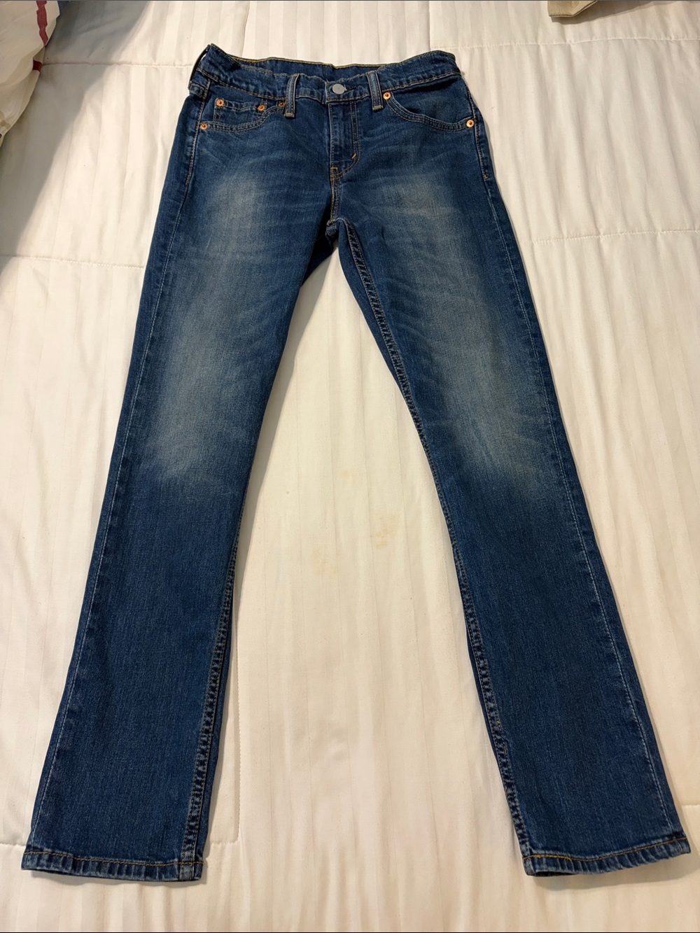 Levi’s Women’s Straight-Leg 511 Jeans in Dark Blue Wash